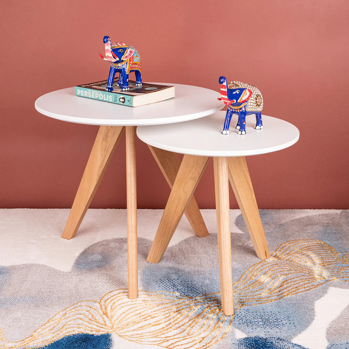 Glider Nesting Table - Set of 2 - Scandinavian Design Series