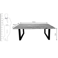 The Attic Live Edge Dining Table Honey 180 Cm