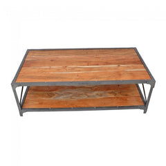 Angle Industrial French Coffee Table Natural 135x70cm