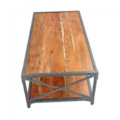 Angle Industrial French Coffee Table Natural 135x70cm