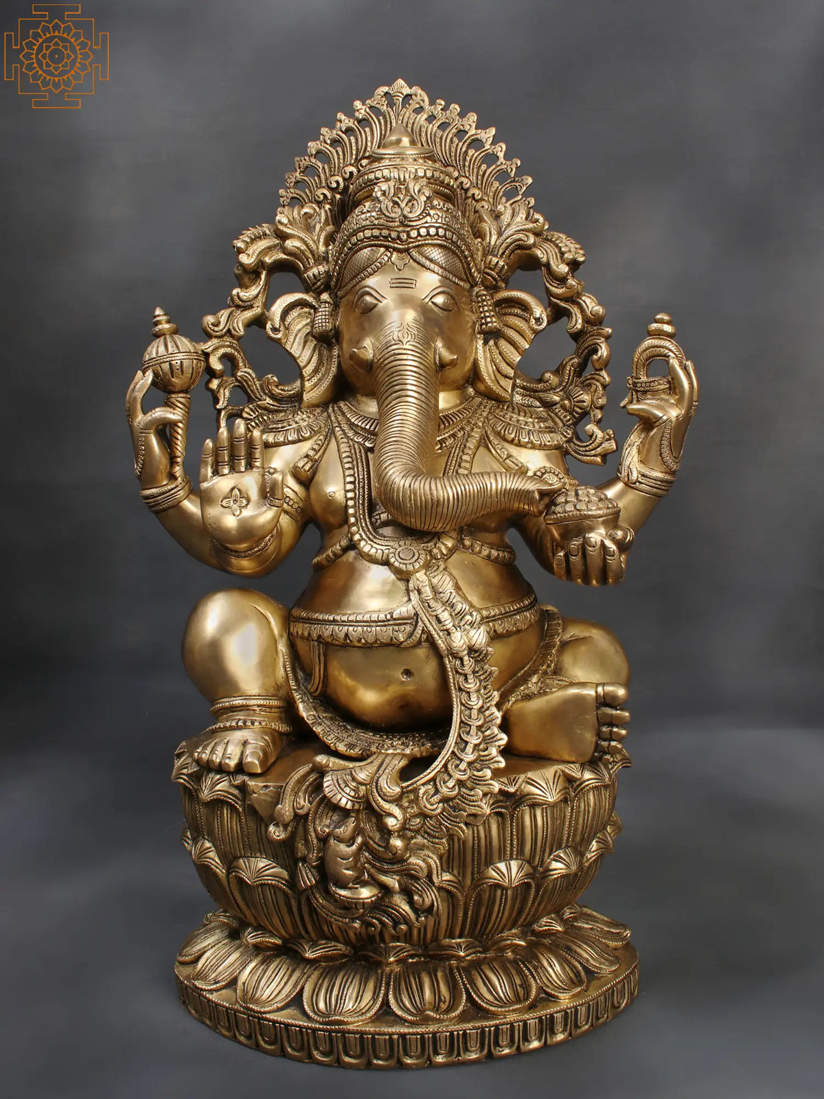 Indian Lord Ganesha Handmade Brass Statue