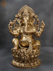 Indian Lord Ganesha Handmade Brass Statue