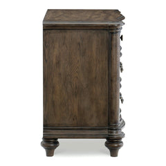 Indian Hand Carved 3 Drawers  Solid Wood Bedside Table 16