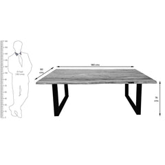 The Attic Live Edge Dining Table Honey 180 Cm