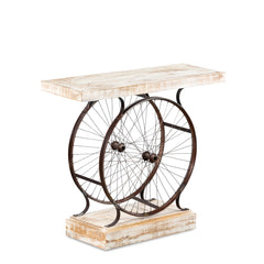 Cycle Wooden Entryway Console Table Industrial White