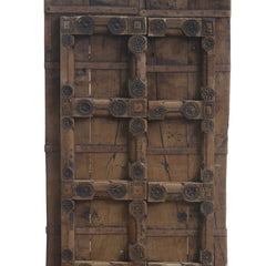 Indian Vintage Antique Hand Carved Reclaimed Wood Door Panel 106