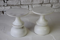 Indian Hand Carved Reclaimed Wood Side Table 09