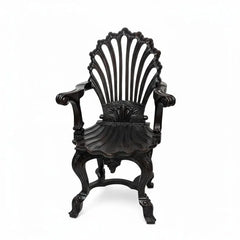 Indian Vintage Hand Carved Solid Wood Chair 26