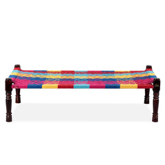 Indian Solid Wood Handmade Rajasthani Charpai Khat Manjhi Woven Charpai Daybed