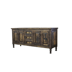 Indian Reclaimed Hand Carved Reclaimed Wood Bathroom Vanity D118