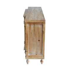 Indian Handmade Solid Wood 4 Doors Carved Sideboard