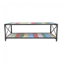 Angle Industrial French Coffee Table Reclaimed 135x70cm