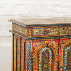 Pandora Hand Painted Solid Wood Cabinet Multicolour