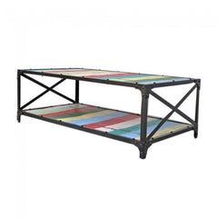 Angle Industrial French Coffee Table Reclaimed 135x70cm