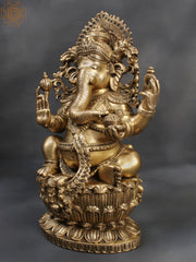Indian Lord Ganesha Handmade Brass Statue