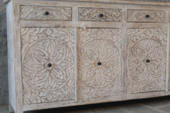 Mandala Hand Carved Solid Wooden Sideboard Buffet 182x92x42cm MAN0133  -  