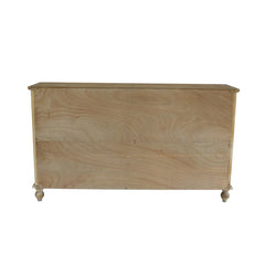 Indian Handmade Solid Wood 4 Doors Carved Sideboard