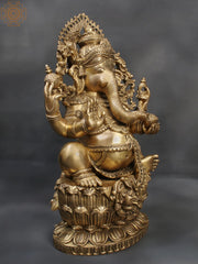 Indian Lord Ganesha Handmade Brass Statue