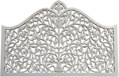 Hand Carved King Size Bed Headboard Bed Head White