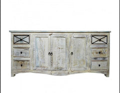 RUSTICA Reclaimed boat timber 2m LARGE Sideboard Whitewash