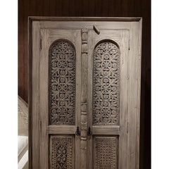 Indian Hand Carved Solid Wooden Cupboard Wardrobe D29