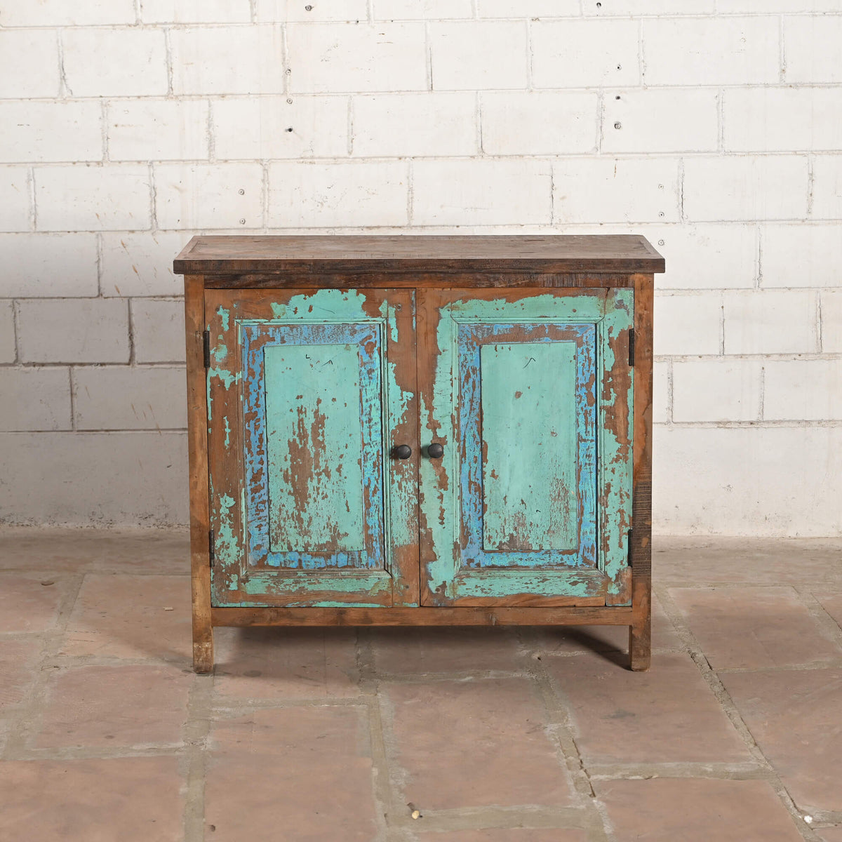 Vintage Reclaimed Wood Rustic Cabinet