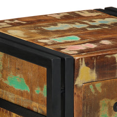Earth Industrial   metal and wood Bedside Table 17