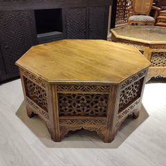 Indian Hand Carved Jali Solid Wood Coffee Table C19