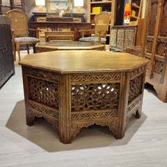 Indian Hand Carved Jali Solid Wood Coffee Table C19