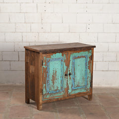 Vintage Reclaimed Wood Rustic Cabinet