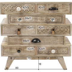 The Attic Duns Wooden Chest of Drawer Natural