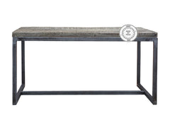 Industrial Metal Factory Indian Solid Wood Coffee Table Natural