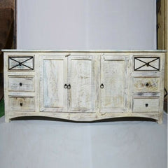 RUSTICA Reclaimed boat timber 2m LARGE Sideboard Whitewash