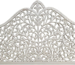 Hand Carved King Size Bed Headboard Bed Head White