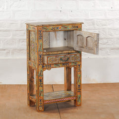 Pandora Hand Painted Solid Wood Cabinet Multicolour