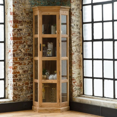 The Attic Ines Solid Wood Bookshelf and Kitchen Cabinet Natural