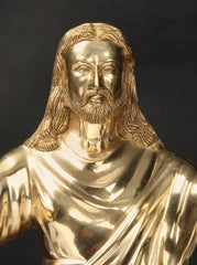 Wall Hanging Jesus Christ Idol In Brass Statue