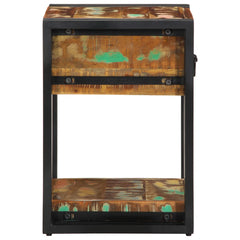Earth Industrial   metal and wood Bedside Table 17