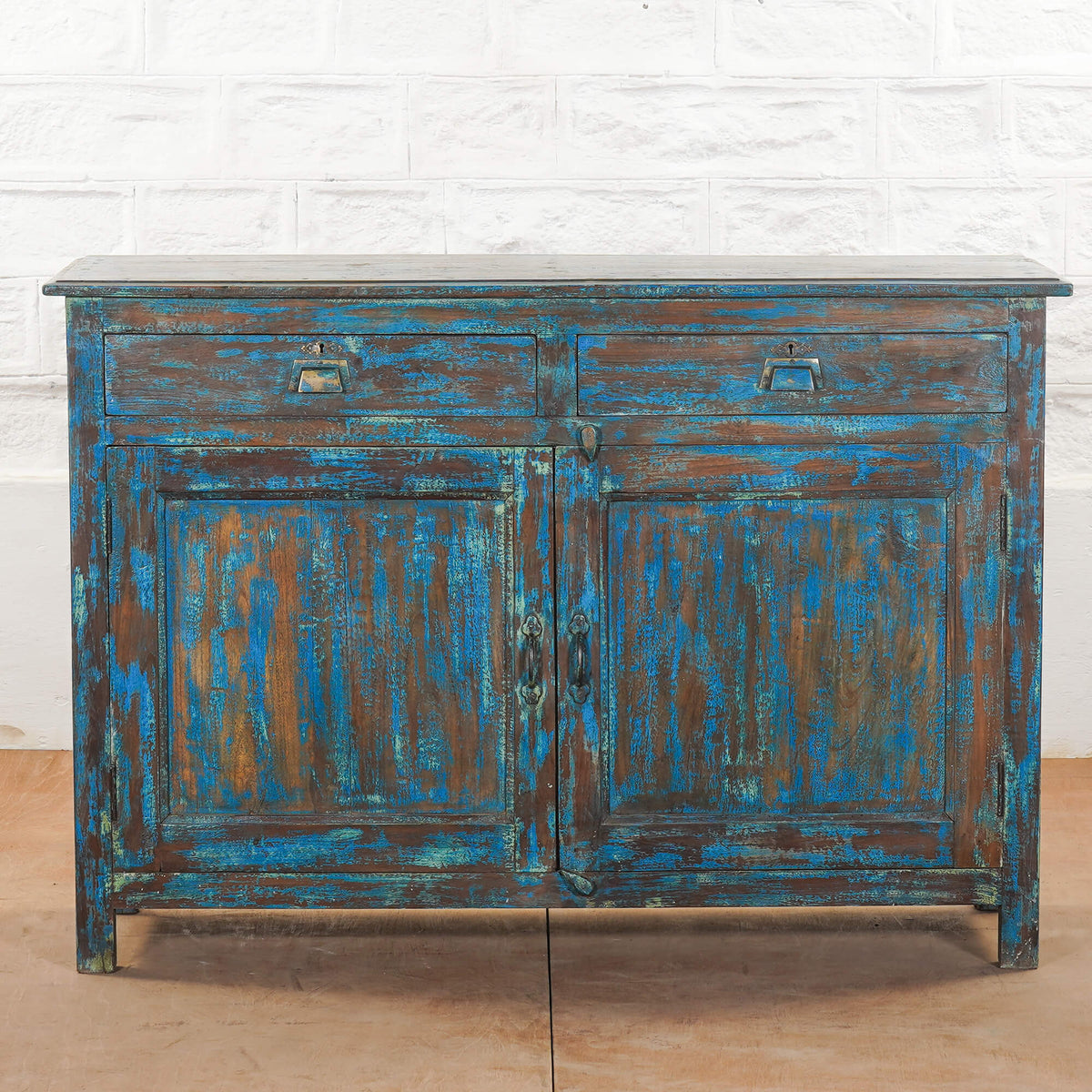 Rustica Vintage Reclaimed Wood Sideboard Blue