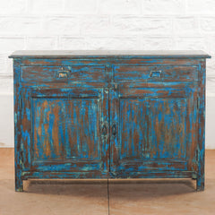 Rustica Vintage Reclaimed Wood Sideboard Blue