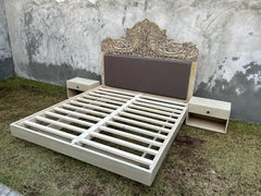 Indian Hand Carved Solid Wood Bed Frame 193