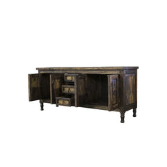 Indian Reclaimed Hand Carved Reclaimed Wood Bathroom Vanity D118