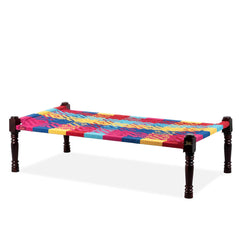 Indian Solid Wood Handmade Rajasthani Charpai Khat Manjhi Woven Charpai Daybed