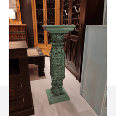 Indian Hand Carved Solid Wood Side Table 03
