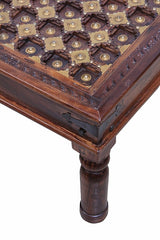 Mogra Antique Brass Work Rajasthan Re-Run Centre Table