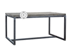 Industrial Metal Factory Indian Solid Wood Coffee Table Natural