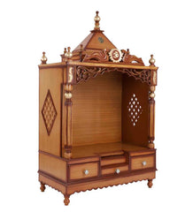 Sheesham Wood Handmade Mandir Home Temple In Brown