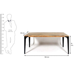 The Attic Meubles Mango wood Dining Table Natural