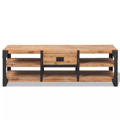 Avalon Solid wood Metal Leg Tv Unit Natural 140cm