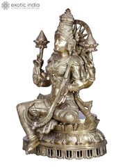 Indian Lord Goddess Lakshmi Brass Statue